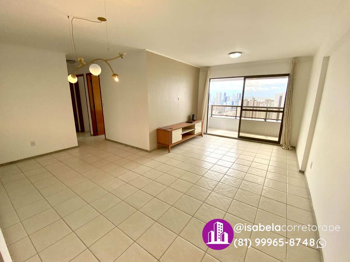 Apartamento para Alugar no Edifício Maria Heloísa | 96 m² | 3 Quartos | Andar Alto | Vista Mar | Boa Viagem