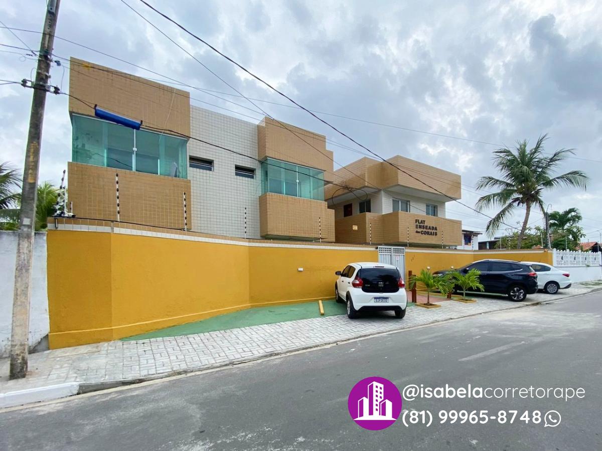 Apartamento à venda, no Flat Enseada dos Corais,  em Cabo de Santo Agostinho, Enseada dos Corais, com 2 quartos - Isabela Alves - Corretora de Imóveis